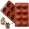 2Pcs Silicone Egg Molds Easter, 8 Cavity Easter Eggs Silicone Mold, 3D Moulds for Vegan Deviled Eggs Peanut Filling 3D Chocolate Candy Jello Pudding Soap Gift, Oven Safe Baking Cake Kit
