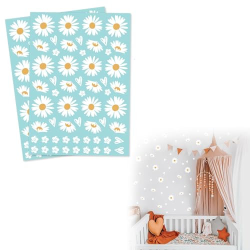 2 Stück Fahrrad Aufkleber,Gänseblümchen Fahrrad Sticker 29 X 21cm,Fahrradaufkleber Kinder Für Mädchen Rahmen Dekorativ