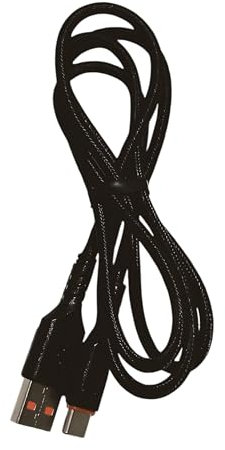 USB C Charger Cable 1M – 65W Warp Charge USB to USB C Cable – Type C Fast Charging for Samsung Charger, Android, OnePlus, iPhone 15/16, Huawei, Redmi, Durable Braided Lead (1, Black)