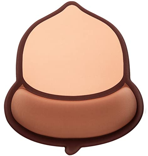 Coudière pour bureau – Tapis de souris en forme de noix, joli repose-poignet créatif, décoration de bureau 3D dessin animé pour plus de confort et de style