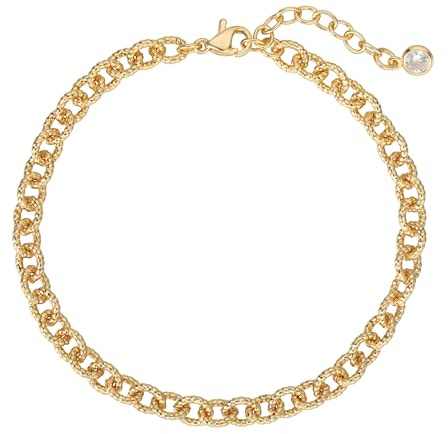 Jenosy Armband für Frauen 14K Vergoldet Zierliche Kette Einfacher Schmuck Niedlich Handgemacht Minimalistisch