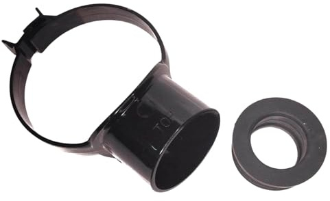 32mm Soil Pipe Black Strap Boss with Rubber Boss Adapter & Flexible Waste Pipe Rubber Boss Adapter