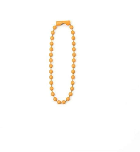FVFIJH 10/30 Stück bunte Kugelketten, passend für Schlüsselanhänger, Anhänger und DIY-Armbänder, Schmuckzubehör, 10 cm x 12 cm, orange, 2,4 mm x 10 cm – 30 Stück