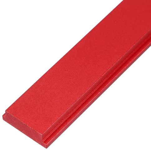 M METERXITY Aluminum t Track (7.9Inch/200mm, Red)- T-Slider for T-Slot Miter Slider, Non-Porous, Apply to Woodworking/Fixtures/Crosscut Sled/Router Table/Carpenter Tool/Sliding Jigs