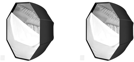 Vjsujehgy 2X Ombrello Ottagonale Softbox 80cm Universale Top Flash Reflector Copertura Softlight per Esterni Modificatore di Illuminazione Professionale