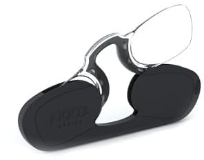 Nooz Optics Unisex ärmellose Lesebrille - Schlanke & leichte lesebrille für Damen & Herren mit kompaktem Etui - Erhältlich in verschiedenen Dioptrienstärken & Farben, Rechteckig