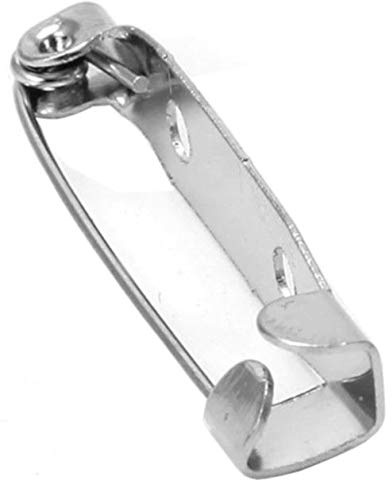 Broschennadeln Silber 10 Stück 31 mm Metall für Schmuck- und Handarbeiten