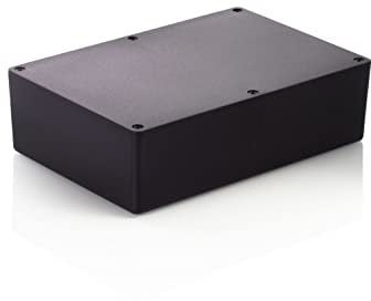 HeiGroup - MB6 ABS Kunststoffgehäuse mit Deckel, Mehrzweckgehäuse, Modulgehäuse, (LxBxH) 220 x 150 x 64 mm, Schwarz - Matt