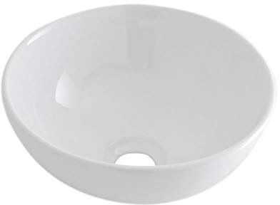 Milano Irwell Modern White Ceramic Round Countertop Bathroom Basin Sink - 280mm