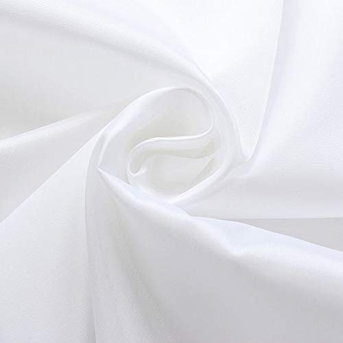 STOFFKONTOR Acetat Taft Futterstoff Stoff - Meterware, weiss - zum Abfüttern von Oberbekleidung und zur Dekoration