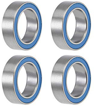 sourcing map 4 Stück Kugellager Rillenkugellager MR128-2RS 8mm Innendurchm 12mm Außendurchm 3,5mm Bohrung Doppelt Abgedichtet Chromstahl Blau Z2 für Skateboard 3D Drucker Roller Inline Skates