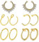 Mayhoop 10Stk Fake Piercings Fake Nasenring Septum Edelstahl Gold Fake Piercings Nase Fake Septum Piercing Face Piercing Nase Septum Lippe Ohr Ring Hoop für Männer Damen