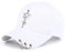 ARAWARA Unisex Schwarz Fitted Cap K-Pop Cap Baseball Cap mit Ringkette Metallic Cap Einzigartige Kappe Kappe mit Stern, Weiss/opulenter Garten, M