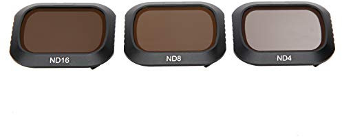 Goshyda ND-Objektivfilter, ND4 ND8 ND16 Optischer Glaslinsenfilter Neutrale Dichte 3-in-1-Set für Mavic 2 Pro-Kamera