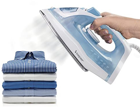 BEPER P204FER002 Plancha Ropa con Función de Autolimpieza, Antical y Anti-Goteo 2400W