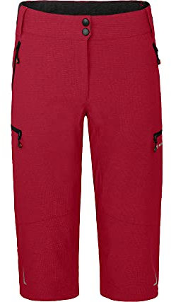 Bergson Vina Capri | Damen 3/4 Radhose (mit gepolsterter Innenhose), robust, elastisch, Chili Pepper [129], 46 - Damen