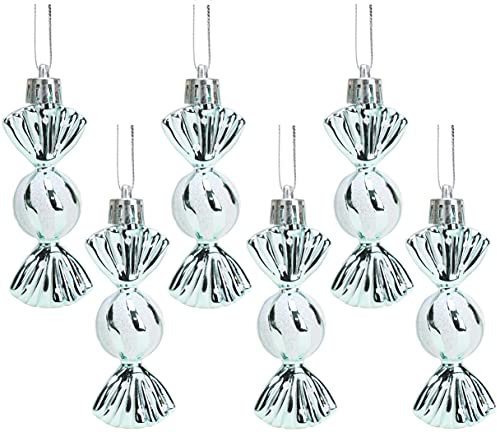 Christmas Concepts® Confezione di mini palline a forma di dolce da 6-8 cm – Decorate con brillantini e glitter – Decorazioni per l'albero di Natale (verde menta)