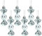 Christmas Concepts® 6-8cm Mini-Kugeln in süßer Form – Glänzend & Glitzerverziert – Christbaumschmuck (Mintgrün)