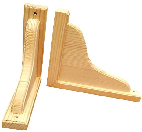 FSCLJ 1 Paar Dreiecks Regalhalter, Regalträger Holz Wandmontierte Regalhalterung Rechtwinklig Unterstützung Regalstütze, L-Winkel Regal für DIY Wandregale