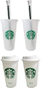 Starbucks Wiederverwendbares Set: 57 - 680 ml Becher und 57 - 473 ml heiße Tassen