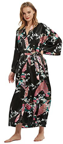 Ladies Kimono Dressing Gowns Floral Kimono Robe Printed Cardigan for Women Wedding Bonding Party Pyjamas