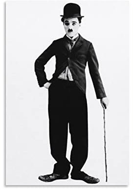 YIMING Charlie Chaplin Poster, klassisches Bild, dekoratives Gemälde, Leinwand, Wandkunst, Wohnzimmer, Poster, Schlafzimmer, Gemälde, 30 x 45 cm