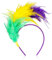 Bunt Feder Stirnband Fascinator Stirnbänder Cosplay Feder Haarband Karneval Party Kopfschmuck Regenbogen Feder Haarreif Kostüm für Ostertag Hochzeit Halloween Party (Helle Farbe)
