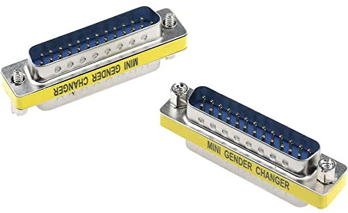 MEIRIYFA DB25 25Pin Gender Changer D-SUB 25Pin Stecker auf Stecker Serielles Kabel Gender Changer RS232 VGA Adapter Connector - 2Pcs
