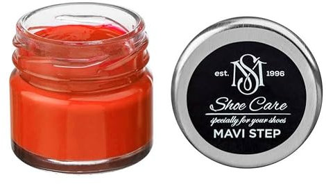 MAVI STEP Baume Rénovateur Multi Oil Balm pour Daim et Nubuck - 128 Orange Vif