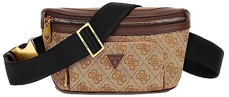 GUESS Vezzola Smart Compact Bum Bag Beige/Brown
