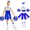 FORMIZON Kinderkostüm Cheerleader, Cheerleader Kostüm Kinder, Cheerleading Kleid Cheer Uniformen mit Pompons, Socken und Haarzubehör, Kinder Cheer Outfit Karneval Kostüm für 8-13 Jahre