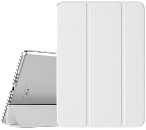 TiMOVO Hülle für 10,2 Zoll iPad 9. Generation 2021/iPad 8. Generation 2020/iPad 7. Generation 2019, Ultra Dünn Durchscheinend Schutzhülle Smart Cover mit Auto Schlafen/Wachen, Weiß