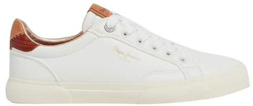 Pepe Jeans Damen Kenton Street W Sneaker, Weiß (Weiß), 36