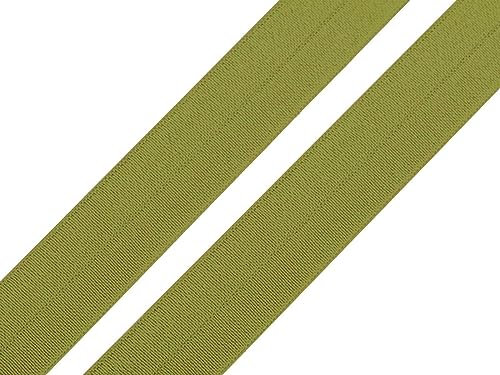 maDDma 1m Falzgummi 20mm Faltgummi elastisches Einfassband Schrägband Saumband Farbwahl, Farbe:Pistazie