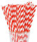 YAOSHENG Lot de 100 pailles rouges en papier biodégradables et colorées, adaptées pour les fêtes, les mariages et les occasions