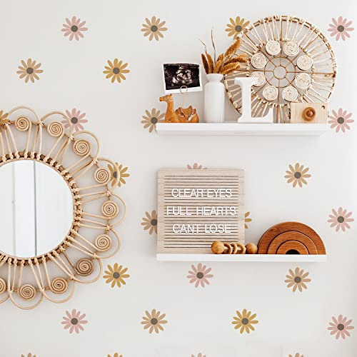 neukids Boho-Wandaufkleber mit Gänseblümchen-Motiv, für Kinderzimmer, Wohnzimmer, Kindergarten