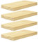eSituro Étagères Murales Suspendue, Lot de 4, Pin Massif, Étagères Flottantes pour Salon, Cuisine, Tablette Murale en Bois, Décoration pour Chambre à Coucher, Moderne, Fixation Invisible, 40cm