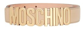 MOSCHINO Damen Gürtel beige mit Schriftzug Logo, beige, 46