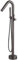 Mitigeur Baignoire Ilot Robinet de Baignoire Monotrou Rotatif 360° Sur Pied,gris
