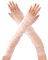 Lace Gloves for Women, Pearl Ladies Long Gloves UV Protection Lace Arm Sleeves Summer Driving Gloves for Halloween Wedding Prom Opera Tea Party