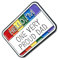 Hello I'm One Very Proud Dad LGBTQ+ Love is Love Broche en métal émaillé Support compréhension et acceptation LGBT, Métal