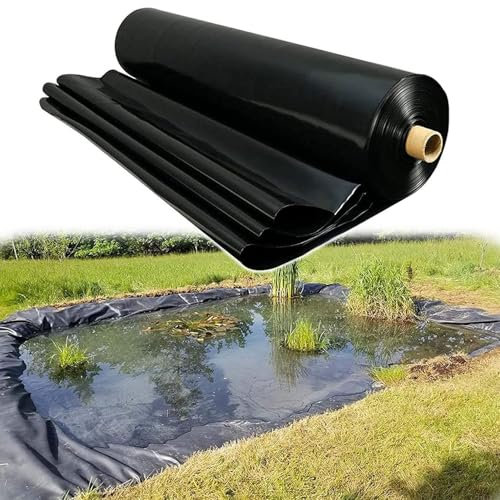 1x1m 2x5m Flexible Pond Liner HDPE Pond Membrane Large Garden Pond Liner 4x6m Black Fish Pond Liner Pond Tarpaulin for Small Ponds、Fish Pools、Fountains and Streams Garden Reservoir River Slope(1x1.0m/