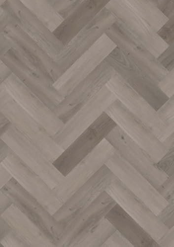 Klick Vinylboden Fischgrät grau braun Rigid Vinyl mit Trittschalldämmung strapazierfähig SPC Designboden in Holzoptik
