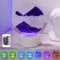 HAMON 3D Fließende Sandmalerei Nachtlicht, 360 ° Dreh-Sanduhr Dekoration mit LED Licht und Fernsteuerung, 3D Moving Sand Art Table Lamp für Heim Büro Desktop Dekoration (Lila)