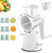 Le D Affaires 5 in 1 Cheese Grater, Le D'Affaires Cheese Grater, 5 in 1 Rotary Cheese Grater Vegetable Slicer, Le D Affaires 5 in 1 Gourmet Cheese Grater, 10 Stainless Blades, with Blade Boxes (D)