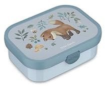 Mepal - Brotdose Kinder Campus Little Dutch - Bento Box Kinder - Brotdose Kinder mit Fächern & Gabel - Meal Prep Box mit Clip-Verschluss - BPA-frei & Spülmaschinenfest - 750 ml - Forest Friends