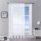 MRTREES Vorhänge Weiss 160x200cm (HXB) für Stangendurchzug Kurz Vorhang Weiß Transparent Extra Breite Gardine landhausstil für Wohnzimmer Schlafzimmer und Küchen, 1er Set