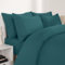 Brentfords Superking Duvet Set Plain Dye, Ultra Soft Warm Luxurious Fabric Plain Dark Blue Fade Resistant Microfibre Superking Bedding Set with 2 Pillowcases, Teal