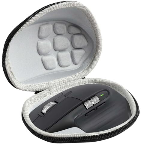 Yewseas Hart Tasche Hülle, Kompatibel mit MX Master, Master 2S, Master 3, Master 3S, Hartschalen-Hülle, Stabile Tasche für Kabellose Maus, Stoßfest, Wasserdicht, tragbare Eva-Hülle mit Reißverschluss