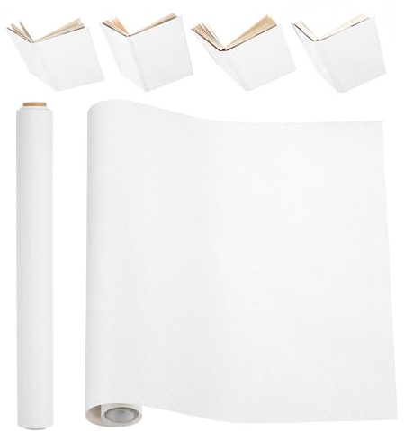 PATIKIL Buchbindetuch, 51 x 11 Zoll Buchtuch für die Reparatur von Bindungen, Stoffoberfläche Papierunterlage Buchbindematerialien, Weiß